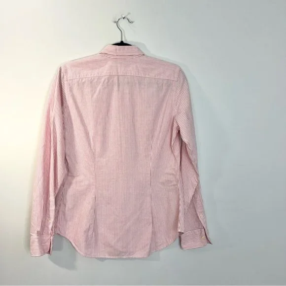 RALPH Lauren 100% cotton striped slim fit Oxford button down shirt 10 - Picture 4 of 10